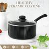 Nonstick 3 Quart Saucepan with Steamer Multipurpose Sauce Pan Small Milk Pasta Cooking Pot with Lid Induction Steam Pot Cookware