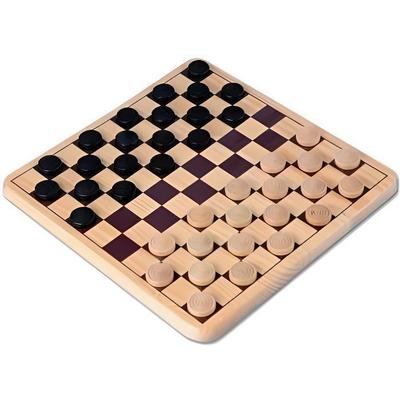 Holz-Dame-Spiel - ENGELHART - 29x29 cm - Indoor - Unisex - 2 Spieler oder mehr