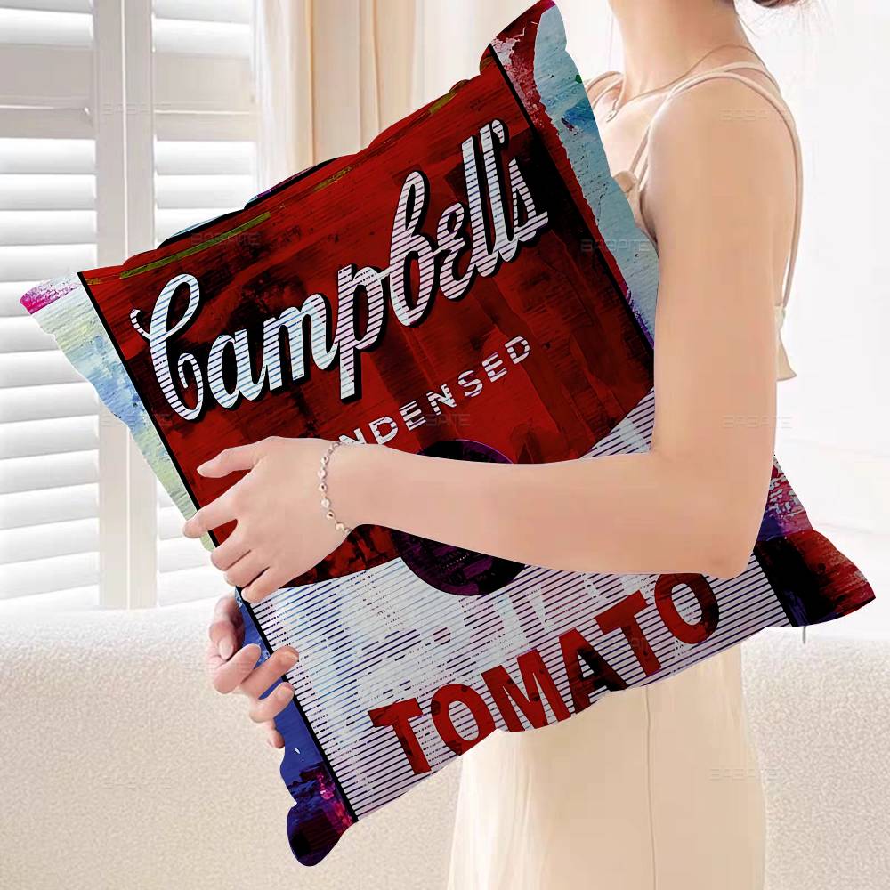 Andy Warhol Pop Art Tomato Soup Personalized Pillow Dust Cover Bedroom Kids Party Decoration Pillowcase Birthday Children Gift