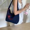 Korean Student Tote Bag Canvas Women's Armpit Bag Trendy Letter Shoulder Bag  Handbag