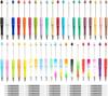 BetterJonny 40 Bead Plastic Ballpoint Pens with 40 Craft Pen Set for Art Classroom School and Office 40 Colors Pens, Refills, Kids, Projects,