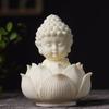 Chinese Style Buddha Ornaments Q Version Coconut Figurine Lotus Tathagata Buddha Statue  Garden