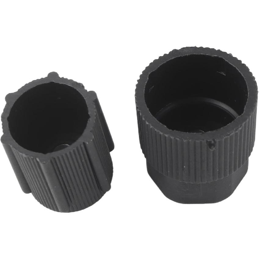 Universal Air Conditioning Service Cap Set Compatible with Most Vehicles AC Charging Port Cover for Car Maintenance and Repair