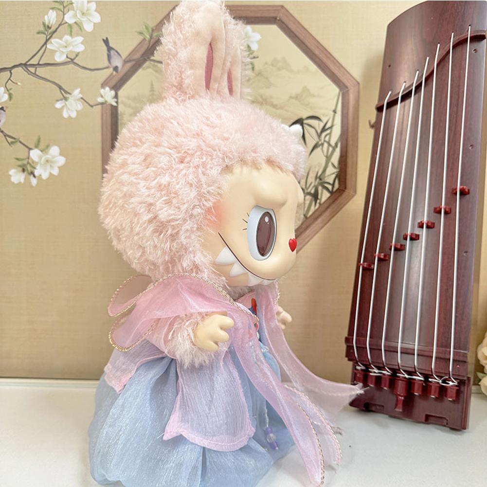 For 38cm Labubu Doll Clothes Fashion Hanfu Clothes Doll Clothes Color Match Hoodies Dolls Accessories Cute Decoration Little Cloths