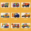 Construction Wooden Vehicle Puzzle Kids Educational Toy Gift For Early Learning