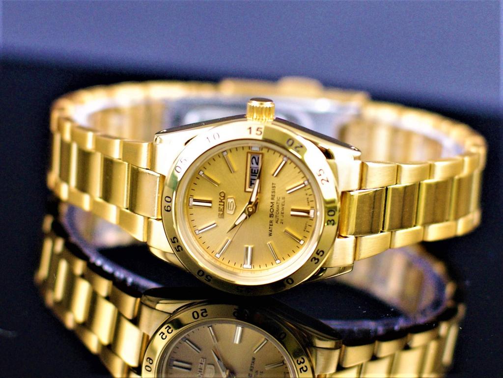 SEIKO5 Automatic Gold Dial Watch SYMG44K1 for Women [Seiko]