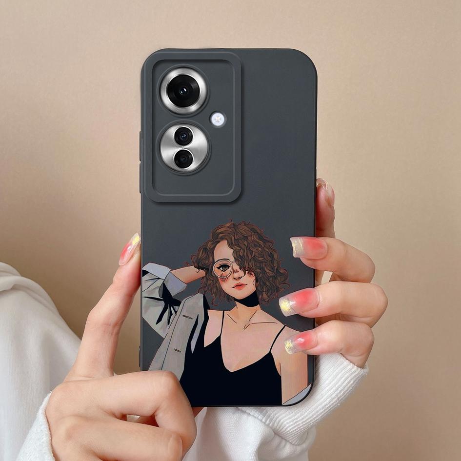 For OPPO Realme 12 Lite C65 Reno11 Pro A60 A59 Cases Back Covers Fashion Girls Boys Liquid Soft Silicone Camera Protection Phone Bags Housing For OPPO