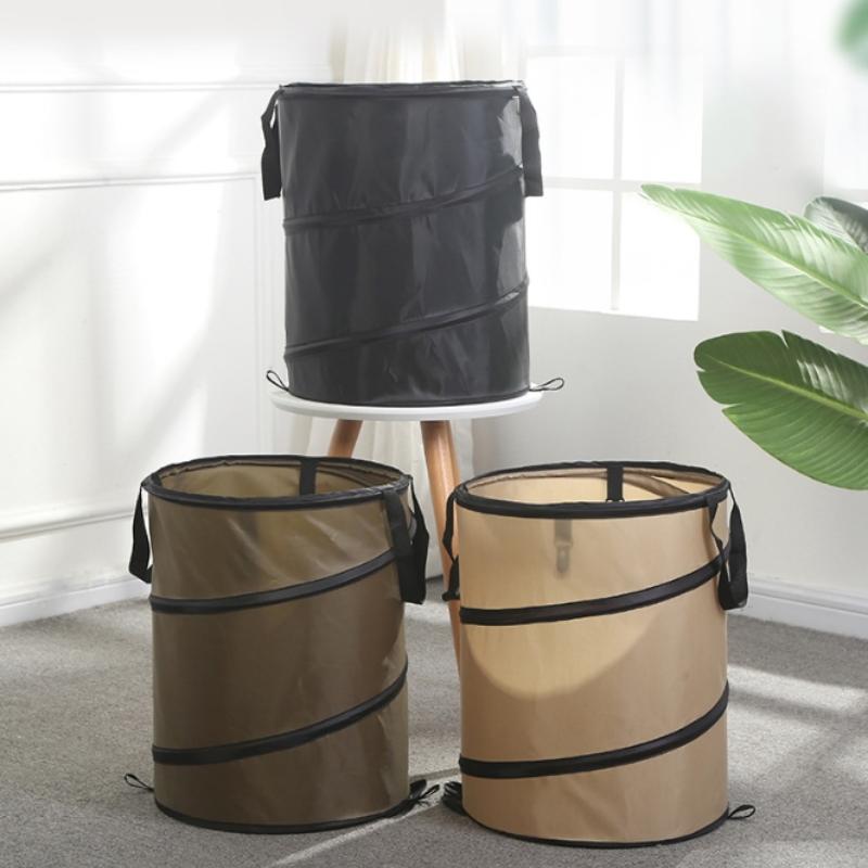1Pc Pop-Up Trash Can, Outdoor Portable Camping Folding Trash Can Camping Trash Can Gardening Garden Garbage Bag Garden Leaf Buck