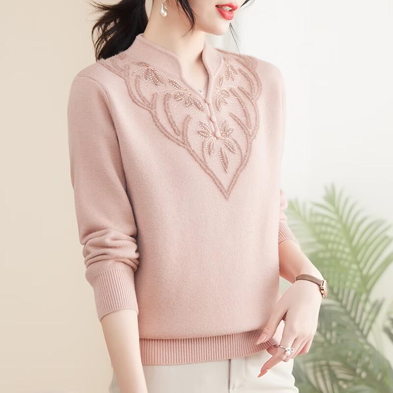 

Women s Fleece-Lined Embroidered Knit Sweater 3XL