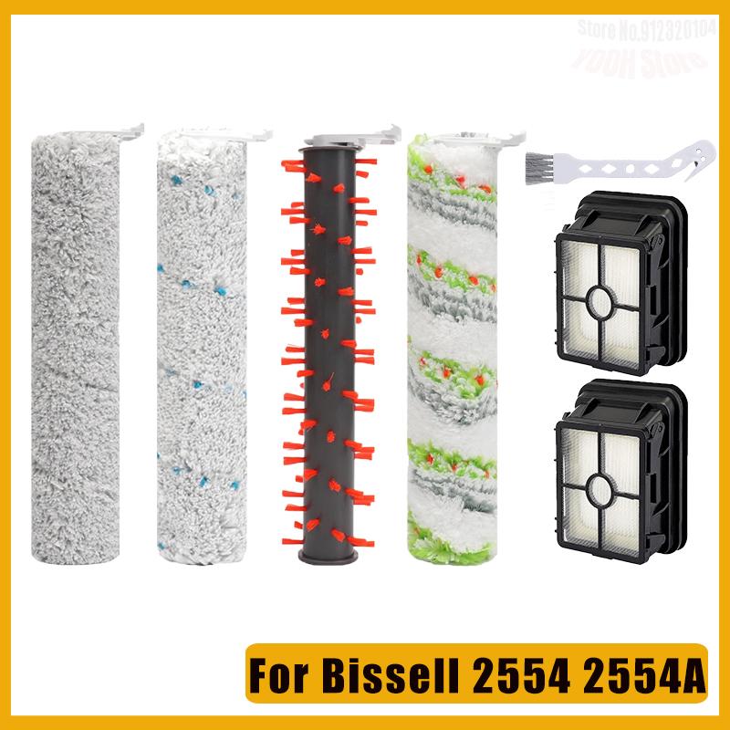 For Bissell Crosswave Cordless Max Series 2554 2590 2593 Wet Dry Vacuum Cleaner 2554A Roller Brush Filter Replacement Accessory