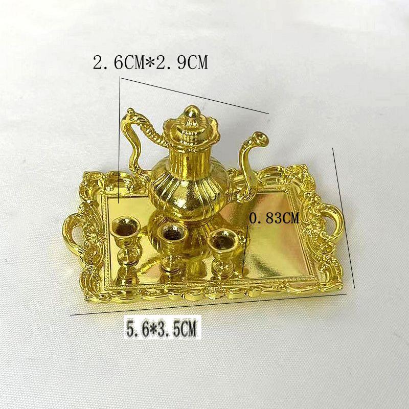 1 Set Diy Accessories Dollhouse Miniature Tableware Porcelain Simulation Mini Retro Tea Cup Set Playhouse Toys