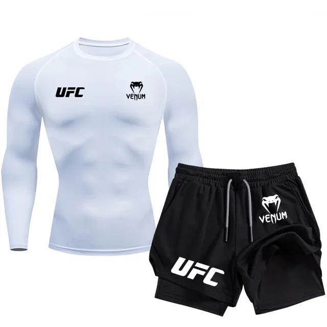 UFC Double Layer Long Sleeve Sports Training Set for Outdoor Running