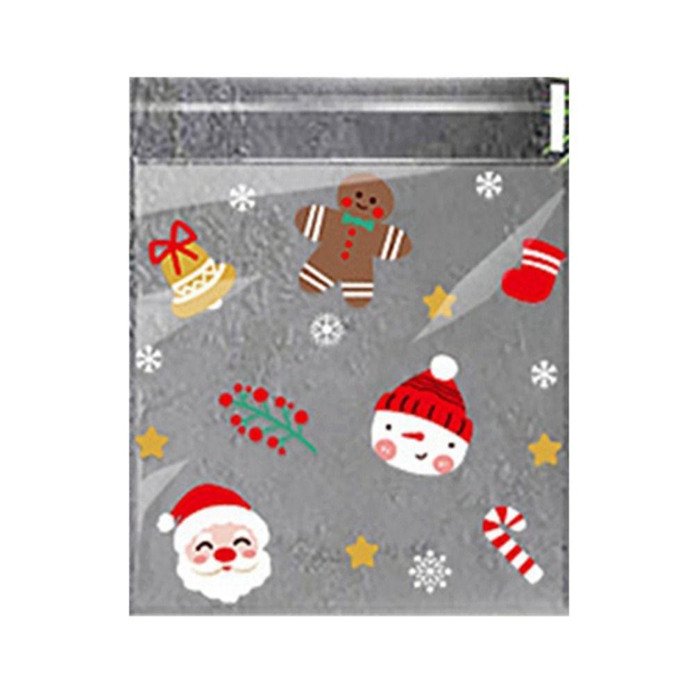 Weihnachtsmann Opp Süßigkeitenbeutel Selbstklebende Keksverpackungsbeutel Weihnachtsleckereientüten Gastgeschenke