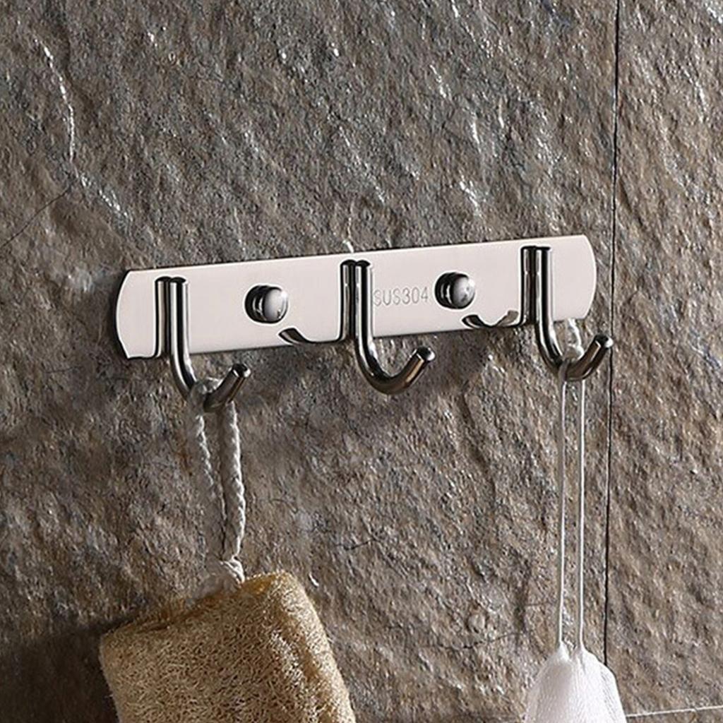 Wandmontierte Kleiderhakenleiste Edelstahl Hakenleiste Robuste Organizer für sicheres Aufhängen in verschiedenen Räumen