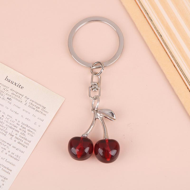 

Подвеска-брелок Cherry для автомобильных ключей, сувенирные подарки для женщин и мужчин, подвески для сумок, брелоки, ювелирные изделия своими руками, аксессуары красный