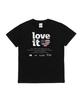 CARGOBROS FOR WOMAN Vintage Heart Flag Archive Women'S Short Sleeve T-Shirt (Black)
