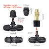 10/20/30M Garden 1/4" Hose Brass Nozzle Atomize Spray System for Summer Balcony Greenhouse Lawn Misting Cooling Irrigation Kit