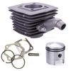 DIY Chain Tensioner Fit 80cc Engine Motor Cylinder Piston 40mm 2 In1 Racing Reed Valve Muffler Pipe For Engine Motorized Bike