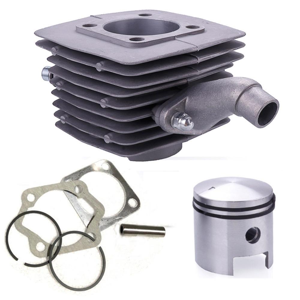 DIY Chain Tensioner Fit 80cc Engine Motor Cylinder Piston 40mm 2 In1 Racing Reed Valve Muffler Pipe For Engine Motorized Bike