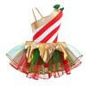 Kids Girls Stylish Dance Clothing Stage Performance Mesh Tutu Dress Christmas Carnival Cosplay