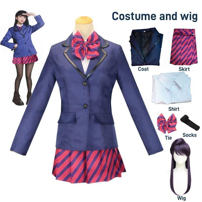 Anime Komi Can‘t Communicate Cosplay Costume Komi Shouko Sailor School Uniform Women Skirt Suit