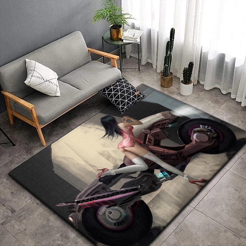 Anime Car Beauty Carpet for Living Room,Soft Flannel Rug for Bedroom ,Anti-Slip  BATHROOM Mat, Baby Play mat,Boys' Room Decor
