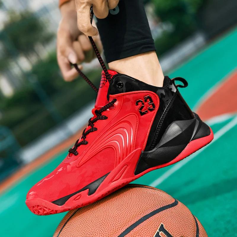Men's Basketball Shoes Non-Slip Original Athletic Outdoor Sports Male Breathable Field Sneakers Training Student Basket Shoes