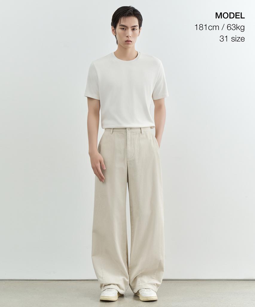 Musinsa Standard 8W Corduroy Balloon Pants [Cream]