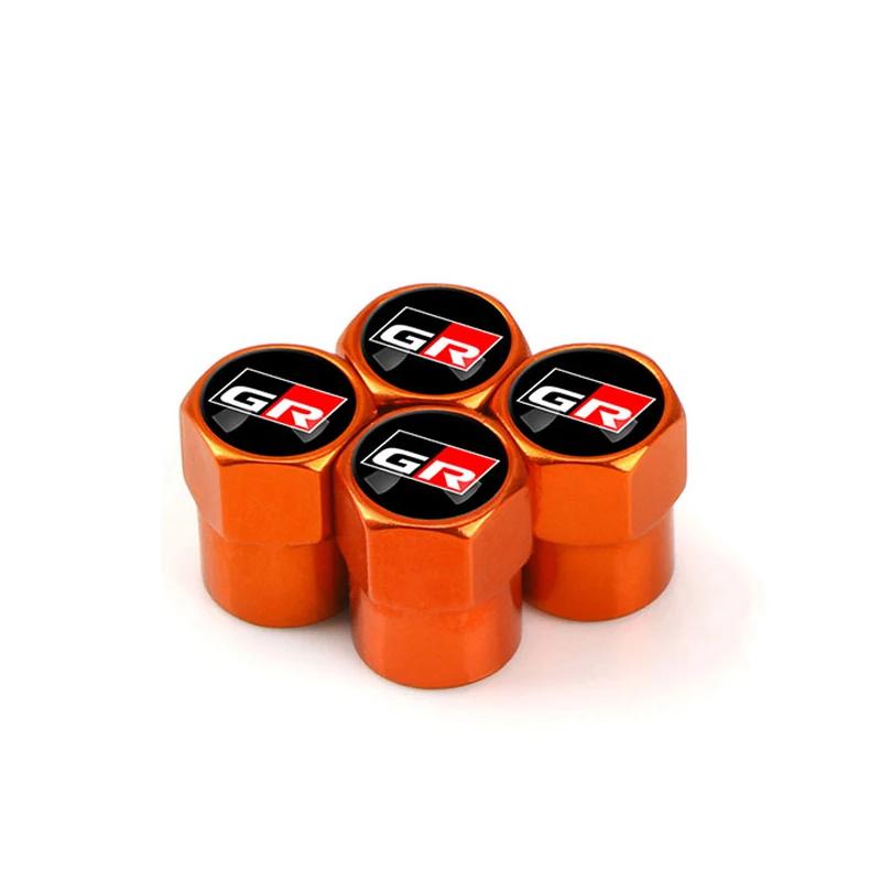 4Pcs Car Wheel Tire Valve Stem Caps Airtight Cover For GR Sport RAV4 C-HR Corolla Yaris RZ RC Supra Tyre Plug Accessories