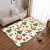 Christmas Pattern Rug with Santa Claus Non-slip rug suitable for living room and bedroom sofas sofas