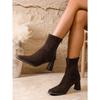 Large Size Square Toe Suede High-heeled Fashion Boots 2025 Winter New Retro Slim Elastic Skinny Boots for Women