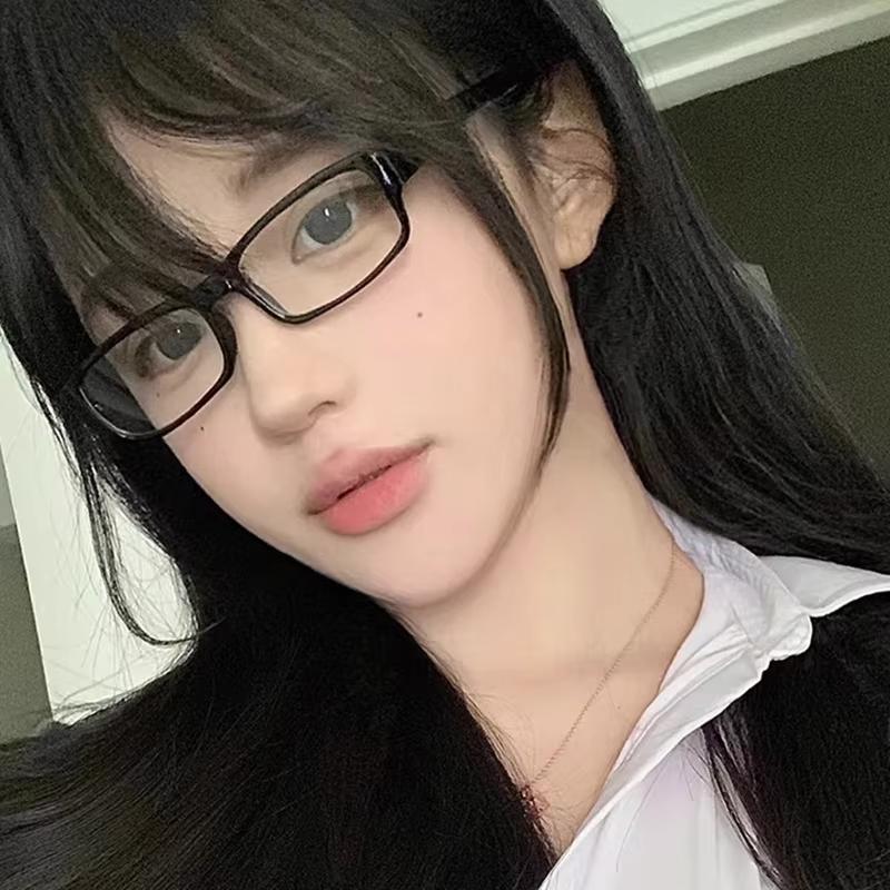 Japanese Korean Small Square Frame Glasses Women Retro Harajuku Clear Reading Blue Light Blocking Eyewear