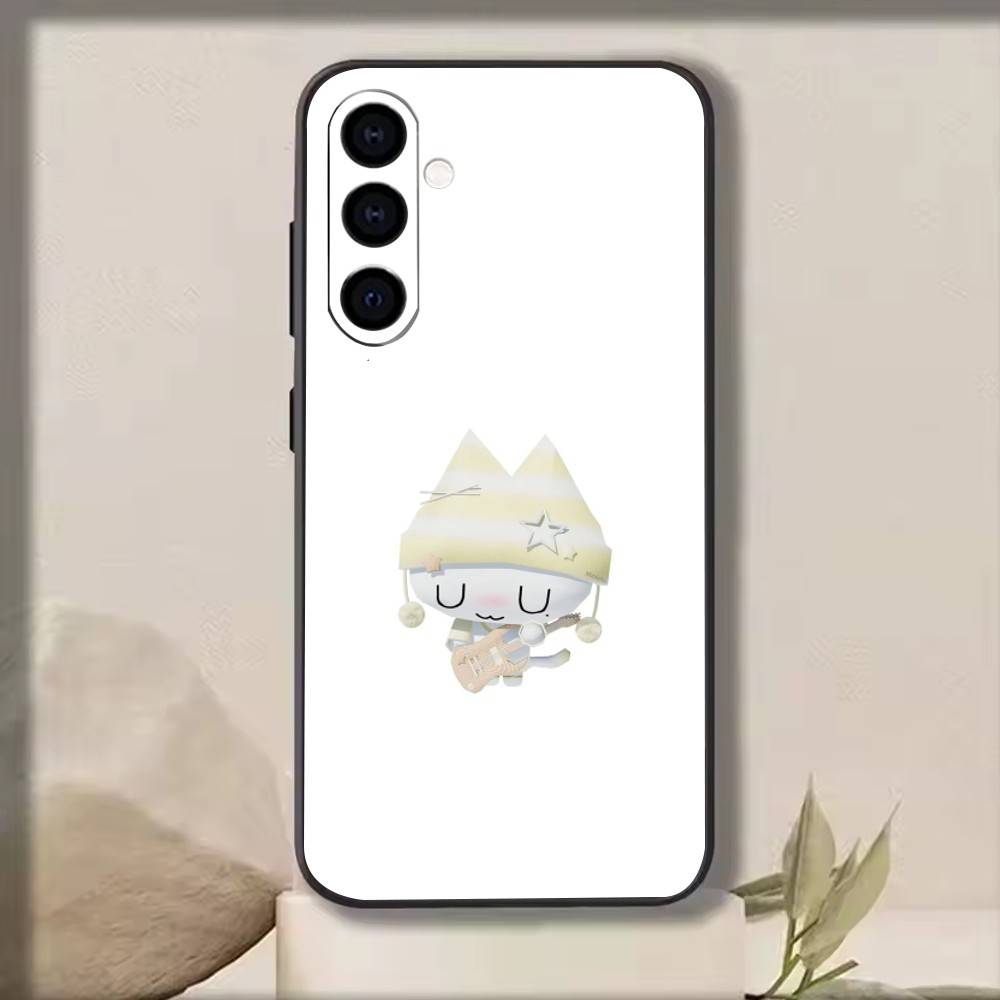 Cute Music cat   Phone Case For Samsung Galaxy A73,A72,A71,A70,A53,A52,A51,Soft Silicone Black Cover