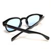 [FashionBerry] Black X Light Blue Sunglasses for Men and Women, Boston Style, Keyhole Bridge, 99% UV Protection, Lightweight, Classic Design, Colored