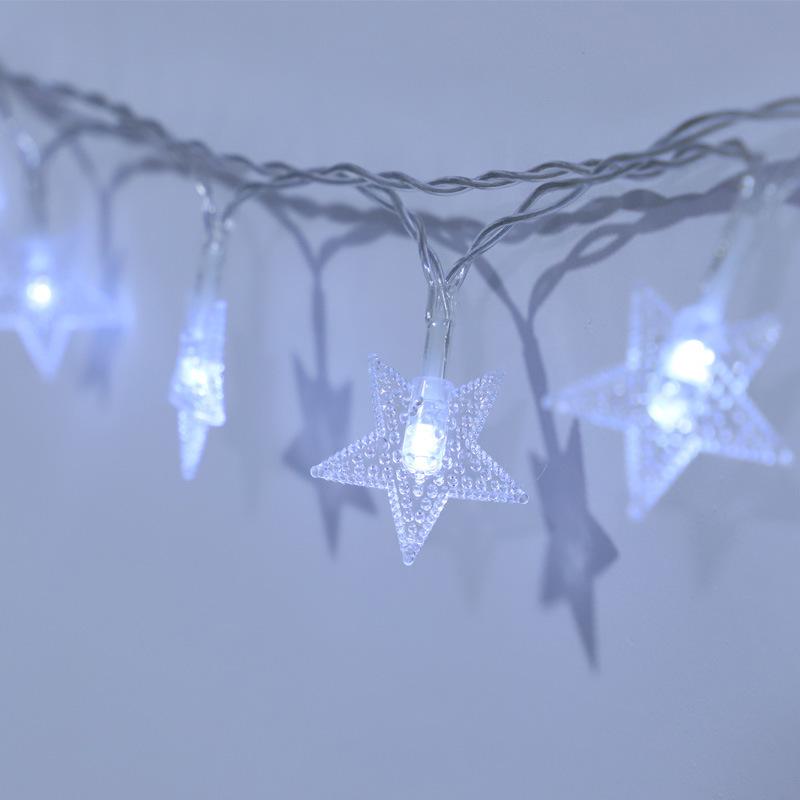 Outdoor Waterproof LED Starry Sky String Lights - Colorful Five-Pointed Star Decor