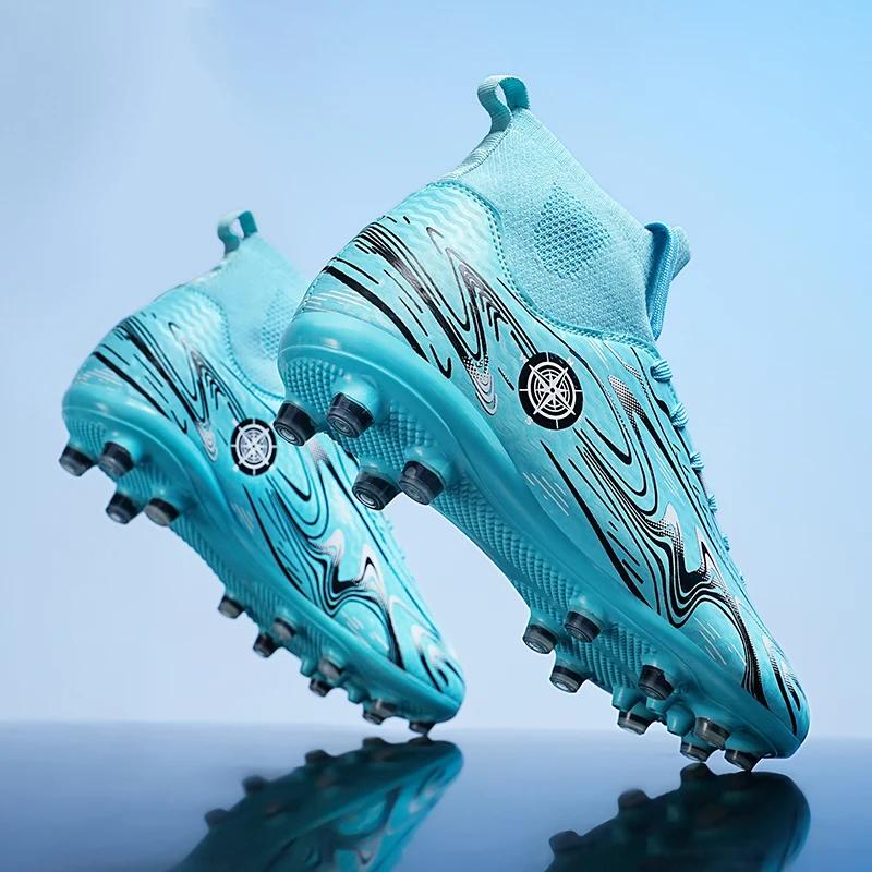 Men Soccer Cleats Outdoor Society Indoor Grass Training Non Slip TF/AG Football Field Boots Comfortable Football Shoes for Kids