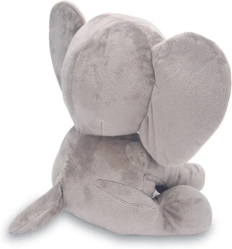 25cm Colorful Elephant Stuffed Plush Toys Kawaii Animals Soft Soother Sleeping Stuffed Pillow Doll Plushie for Baby Room Decorative Gifts