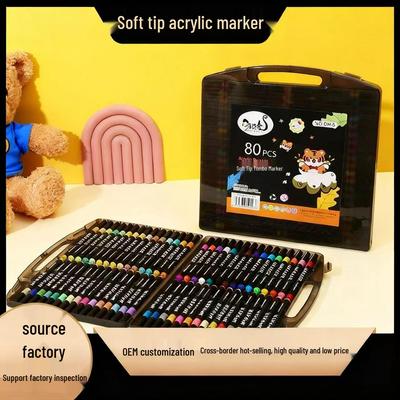 Dingdinghu Acryl Graffiti Pinselmarker mit weicher Spitze für Kinder