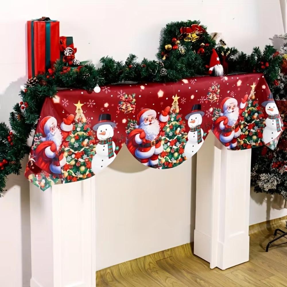 Schmutzabweisende Weihnachts-Kaminsims-Abdeckung Rutschfeste Xmas-Kaminabdeckung Neujahr
