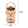 Bear Straw Bottle, Water Bottle with Straw, Cartoon DIY Drinks, Adjustable Straps Beverage, Portable