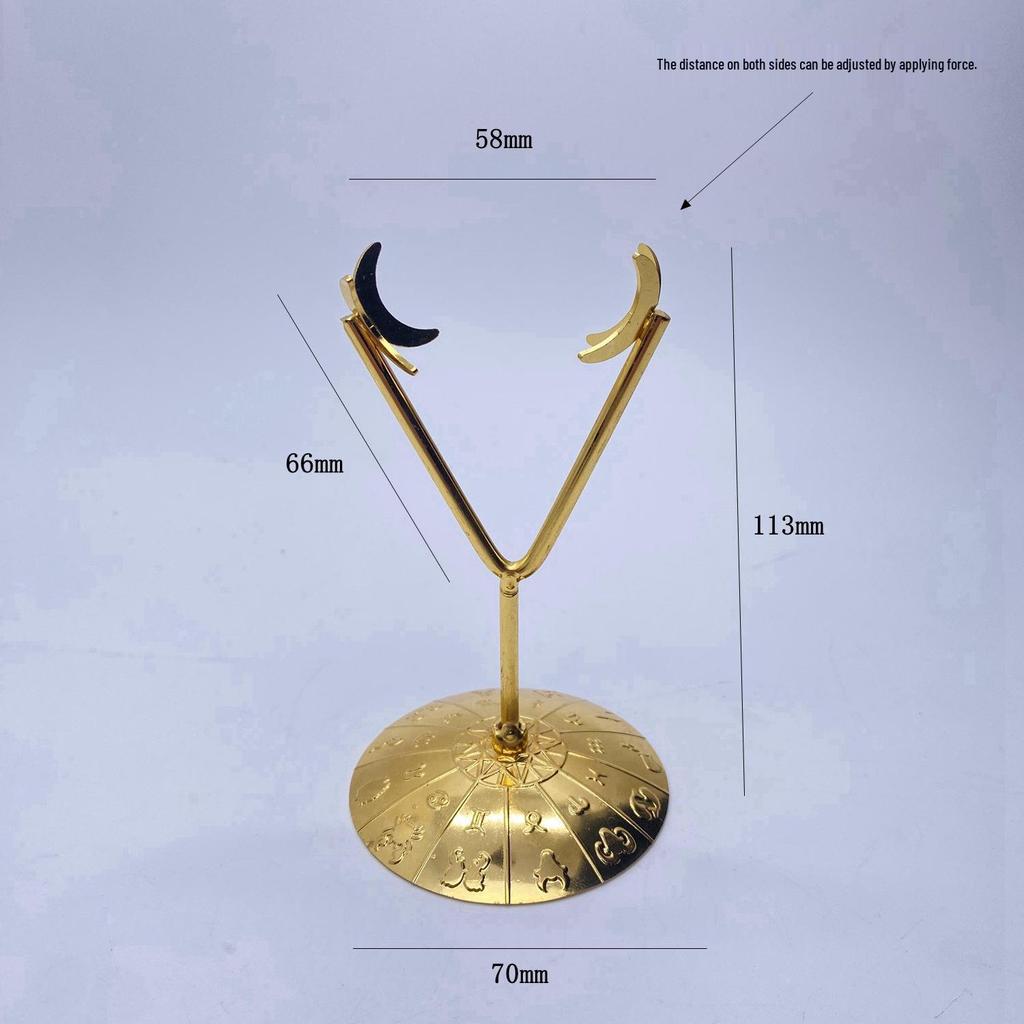 Silver Metal Display Stand for Crystal Heart Rhombus Slice