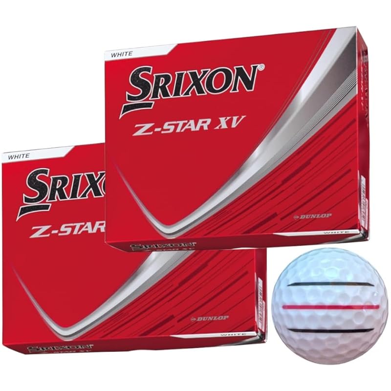 

[Hapiraki_Golf Line] dunlop golf ball Srixon Z-Star 2025 model With line (Z-StarXV_White 2 dozen_3 lines)