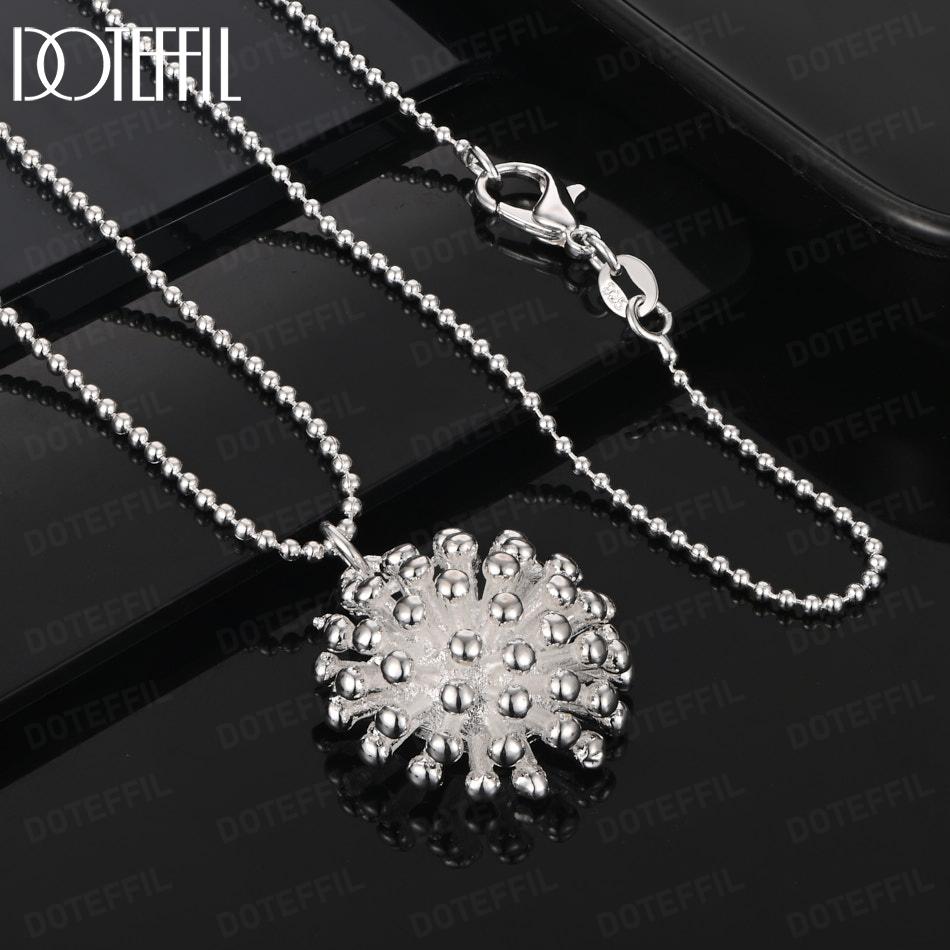 925 Sterling Silber Feuerwerk Anhänger Halskette Modeschmuck