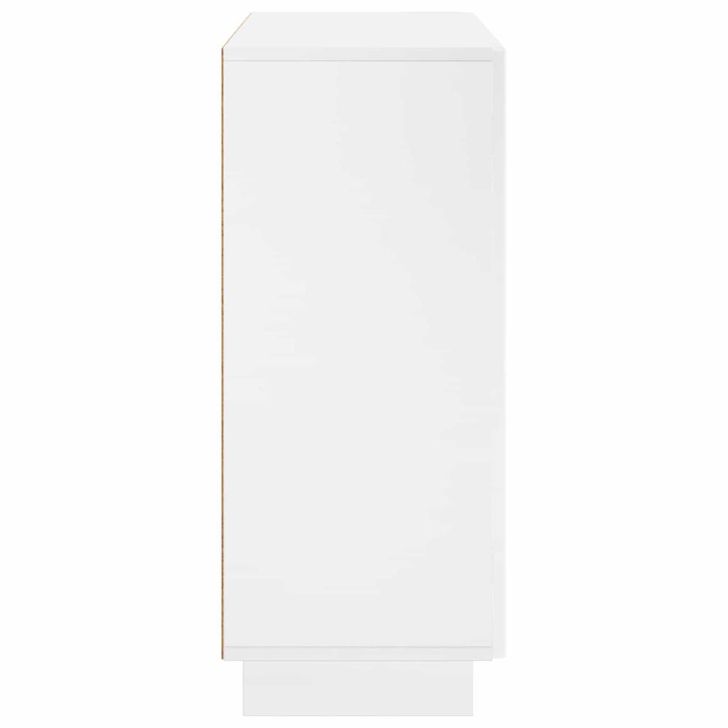 Sideboard High Gloss White 85.5 X 31 X 75 Cm Engineered Wood
