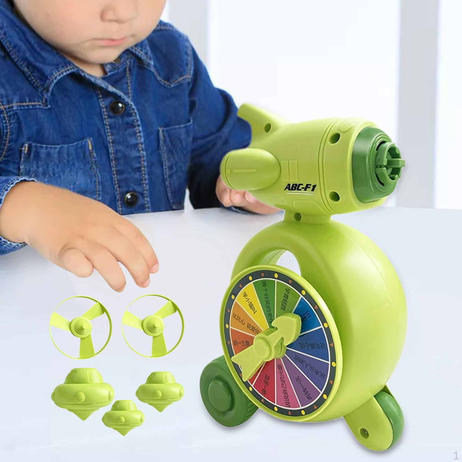 

5 в 1 Игрушка-гироскоп Развивающие игрушки Многофункциональные Простые в использовании Призы Свисток Интерактивный светло-зеленый