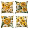 45x45cm Retro Sunflower Printed Pillowcase Spring Summer Daisy Sun Flower Pillow Cover Sun Flower Home Sofa Car Sushion Cover