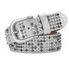 Modischer Damen-Rhinestone-Dornschließe Schwarzer Ledergürtel für Freizeit und Formelle Kleidung - Koreanischer Stil