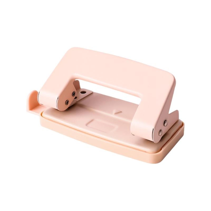 2-Hole Paper Puncher Plastic Punching Machine Portable Paper Punch Manual Puncher Office School Supplies for Student