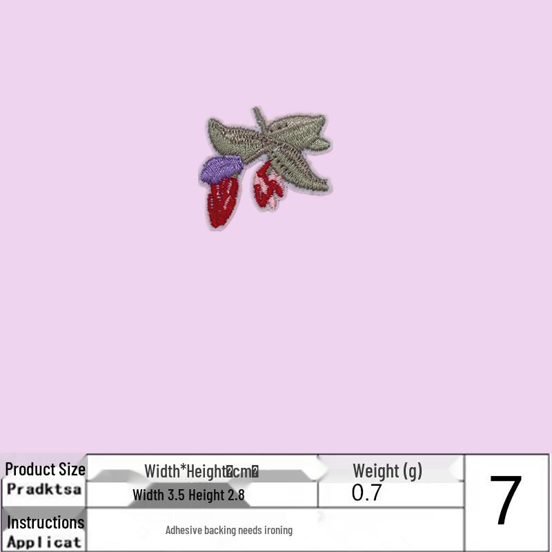 Na Yang Small Rose Embroidery Patch for Clothing - Iron-on Accessory