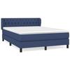 3126483 vidaXL Lit à sommier tapissier avec matelas Bleu 140x190 cm Tissu